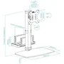Tooq Soporte de Mesa para Monitor 17-27 Pulgadas con Soporte para CPU, Negro